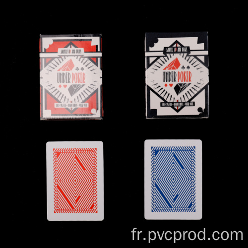 Cartes à jouer en plastique personnalisé à double deck